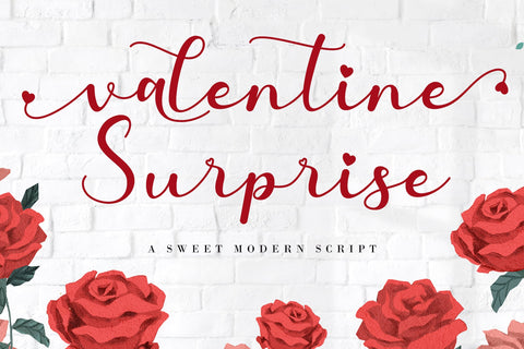 Valentine Surprise Font AEN Creative Store 