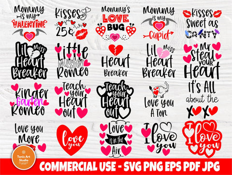 Valentine SVG Bundle | Funny Valentines Quotes Svg | Valentines Signs | Svg Files for Cricut | Valentines Cut Files | Hearts Silhouette SVG TonisArtStudio 