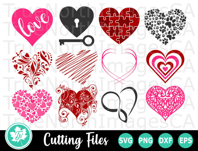 Valentine SVG Bundle | Heart SVG Bundle SVG TrueNorthImagesCA 