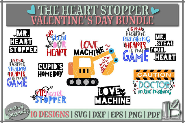 Valentine SVG Bundle, Kids Valentine SVG File SVG TB Designs 