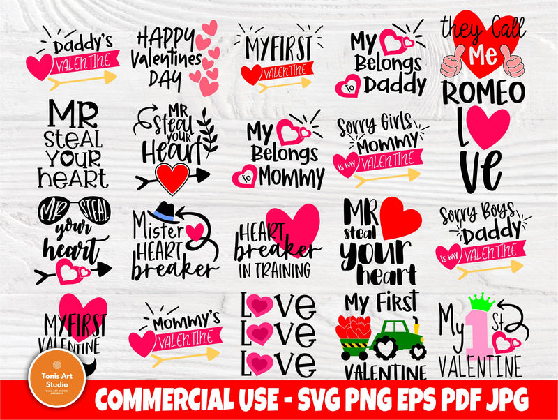 Valentine SVG Bundle | Kids Valentines Day | Love Svg | My First Valentine | Cut Files for Crafters | Valentine's Cricut files | Heart Svg SVG TonisArtStudio 