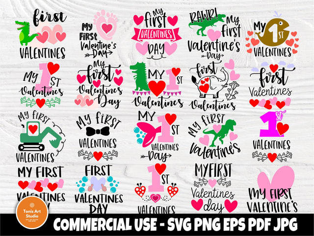 Valentine SVG Bundle | Kids Valentines Day | Love Svg | My First Valentine | Cut Files for Crafters | Valentine's Cricut files | Heart Svg SVG TonisArtStudio 