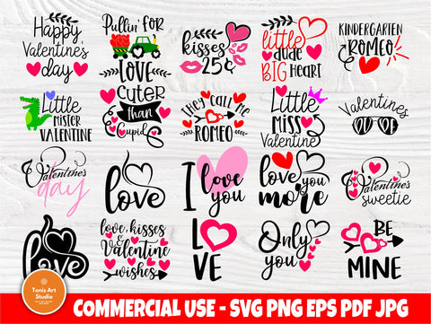 Valentine SVG Bundle | Kids Valentines Day | Love Svg | Valentines cut files | Cut Files for Crafters | Valentine's Cricut files | Heart Svg SVG TonisArtStudio 