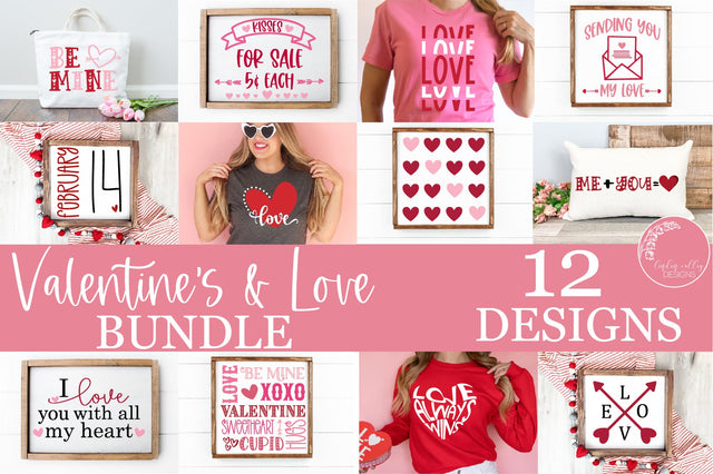 Valentine SVG Bundle-Love Designs Bundle SVG Linden Valley Designs 