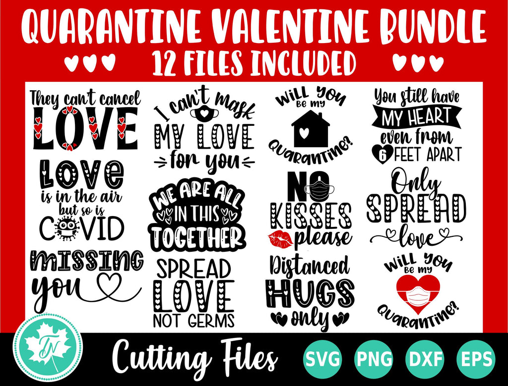 Valentine SVG Bundle SVG | Quarantine SVG Bundle - So Fontsy