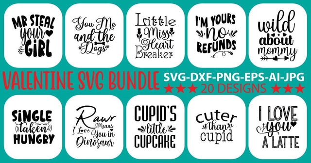 Valentine SVG Bundle SVG Syaman 