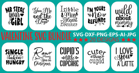 Valentine SVG Bundle SVG Syaman 