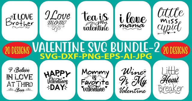 Valentine SVG Bundle SVG Syaman 