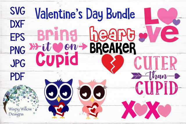 Valentine SVG Bundle SVG Wispy Willow Designs 