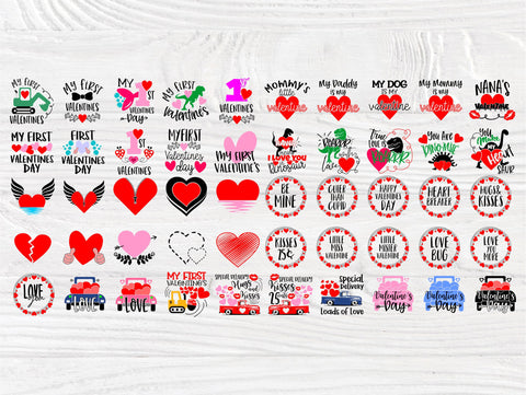 Valentine SVG Bundle | Valentine svg | 50 Shirt Designs | Valentines svg | Valentine's Day | Love svg | Svg Cricut| Silhouette Cut Files SVG TonisArtStudio 