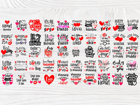Valentine SVG Bundle | Valentine svg | 50 Shirt Designs | Valentines svg | Valentine's Day svg | Love svg Bundle | Cricut, Silhouette files SVG TonisArtStudio 