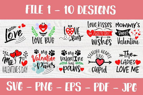 Valentine SVG Bundle | Valentine svg | 50 Shirt Designs | Valentines svg | Valentine's Day svg | Love svg Bundle | Cricut, Silhouette files SVG TonisArtStudio 