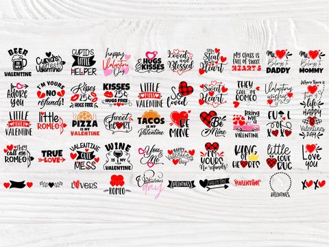 Valentine SVG Bundle | Valentine svg | 50 Shirt Designs | Valentines svg | Valentine's Day svg | Love svg Bundle | Cricut, Silhouette files SVG TonisArtStudio 