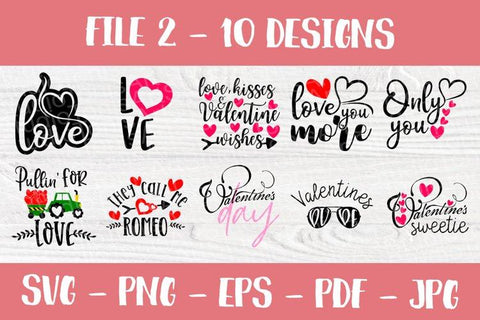 Valentine SVG Bundle | Valentine svg | 50 Shirt Designs | Valentines svg | Valentine's Day svg | Love svg Bundle | Cricut, Silhouette files SVG TonisArtStudio 