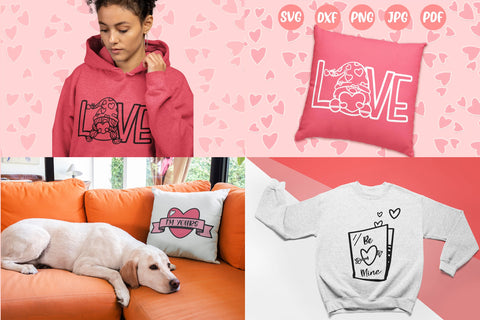 Valentine SVG Bundle | Valentine's day designs SVG Brushed Rose 