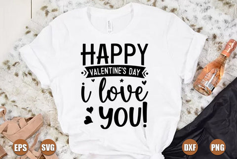 valentine SVG Design, Happy valentines day I love you SVG FiveStarCrafting 