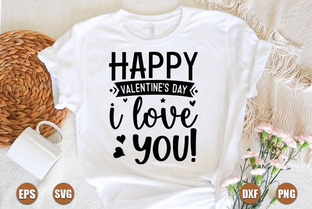 valentine SVG Design, Happy valentines day I love you SVG FiveStarCrafting 