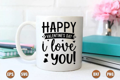 valentine SVG Design, Happy valentines day I love you SVG FiveStarCrafting 