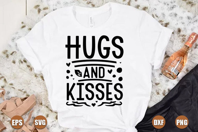 valentine SVG Design, Hugs and kisses SVG FiveStarCrafting 