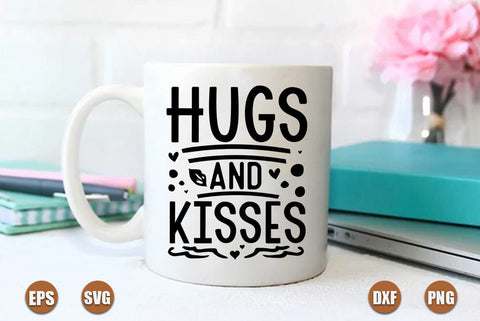valentine SVG Design, Hugs and kisses SVG FiveStarCrafting 