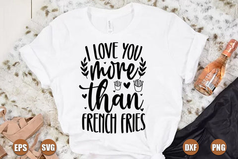 valentine SVG Design, I love you more than french fries SVG FiveStarCrafting 