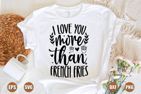 valentine SVG Design, I love you more than french fries SVG FiveStarCrafting 