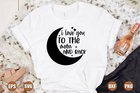 valentine SVG Design, I love you to the moon and back SVG FiveStarCrafting 