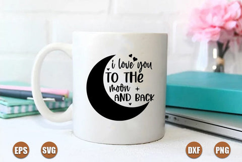valentine SVG Design, I love you to the moon and back SVG FiveStarCrafting 