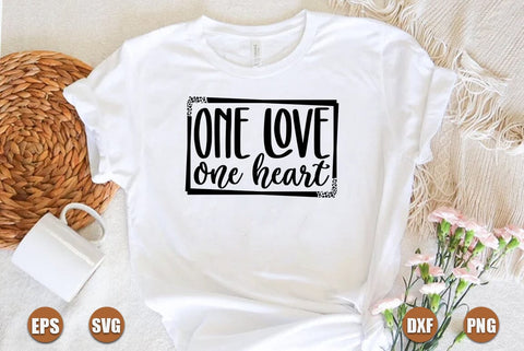 valentine SVG Design, One love one heart SVG FiveStarCrafting 
