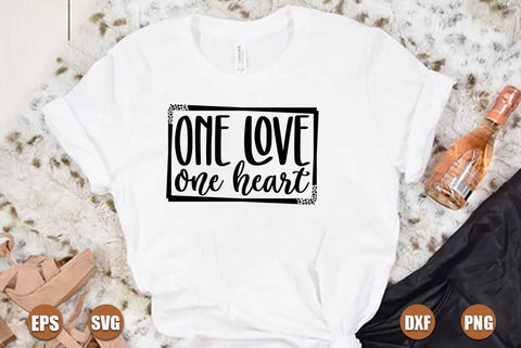 valentine SVG Design, One love one heart SVG FiveStarCrafting 