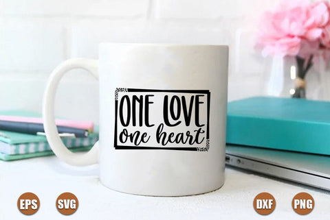 valentine SVG Design, One love one heart SVG FiveStarCrafting 