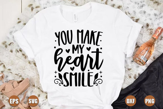valentine SVG Design, You make my heart smile SVG FiveStarCrafting 