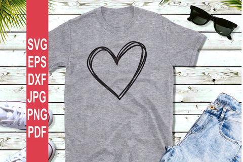 Valentine SVG | Doodle Heart SVG | Valentines day SVG SVG CutsunSVG 