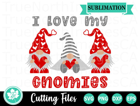 Valentine SVG | Gnome SVG | I Love my Gnomies SVG SVG TrueNorthImagesCA 