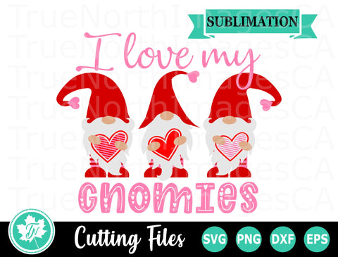 Valentine SVG | Gnome SVG | Love my Gnomies SVG TrueNorthImagesCA 