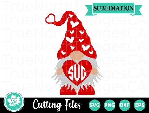 Valentine SVG | Gnome SVG | Monogram SVG SVG TrueNorthImagesCA 