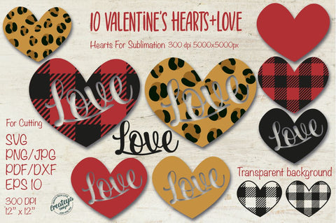 Valentine SVG, Heart SVG, Leopard heart, Buffalo Heart SVG SVG Createya Design 