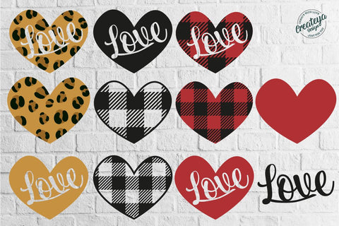 Valentine SVG, Heart SVG, Leopard heart, Buffalo Heart SVG SVG Createya Design 