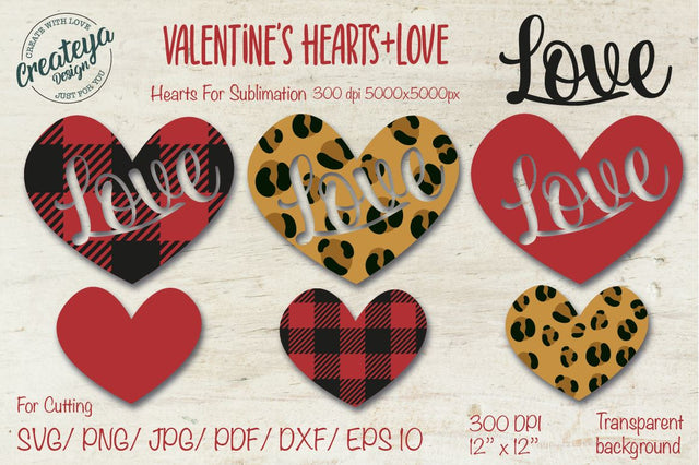 Valentine SVG, Heart SVG, Leopard heart, Valentine's SVG SVG Createya Design 