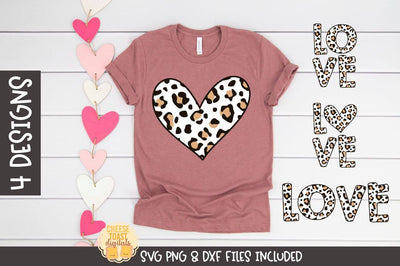 Valentine SVG | Leopard Print Love Bundle | Heart SVG Cheese Toast Digitals 