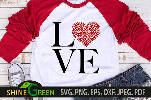 Valentine SVG - Love Animal Print Heart SVG Cut File SVG Shine Green Art 