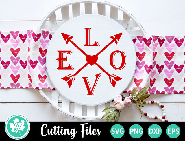 Valentine SVG | Love Arrows Round Sign SVG TrueNorthImagesCA 