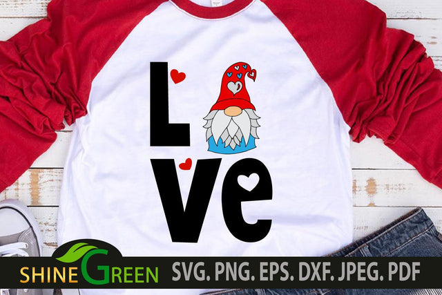 Valentine SVG - Love Male Gnome SVG SVG Shine Green Art 
