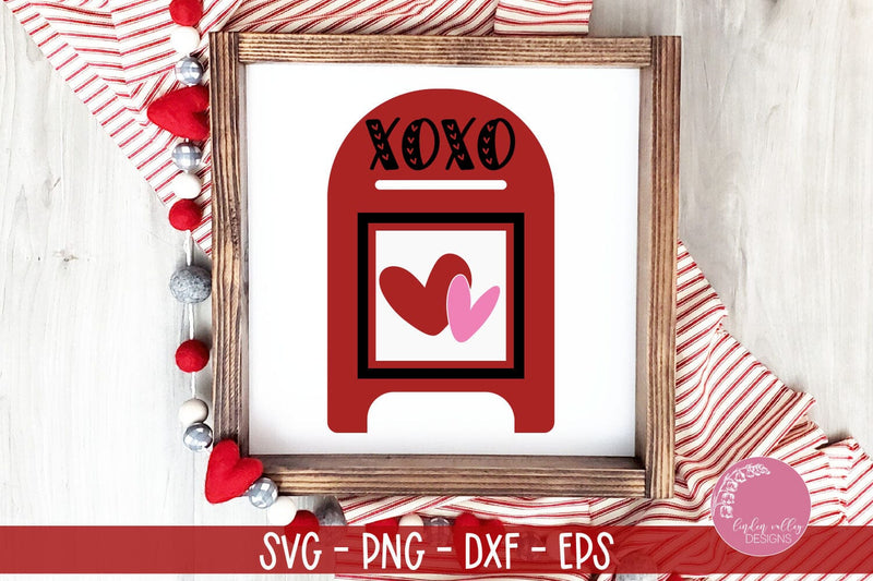 Valentine SVG-Valentine Mailbox SVG-XOXO Mailbox SVG SVG Linden Valley Designs 