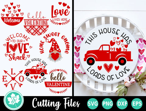 Valentine SVG | Valentine Round Sign Bundle SVG TrueNorthImagesCA 