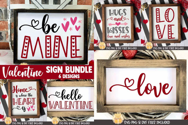 Valentine SVG | Valentine's Day Sign SVG Bundle SVG Cheese Toast Digitals 