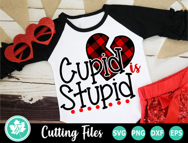 Valentine SVG | Valentines Day SVG | Cupid is Stupid SVG TrueNorthImagesCA 