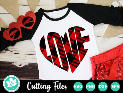 Valentine SVG | Valentines Day SVG | Love Plaid Heart SVG TrueNorthImagesCA 