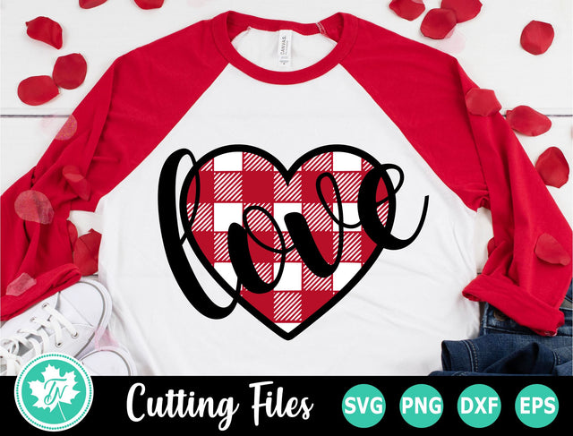 Valentine SVG | Valentines Day SVG | Plaid Heart SVG SVG TrueNorthImagesCA 
