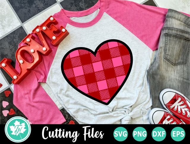 Valentine SVG | Valentines Day SVG | Plaid Heart SVG TrueNorthImagesCA 